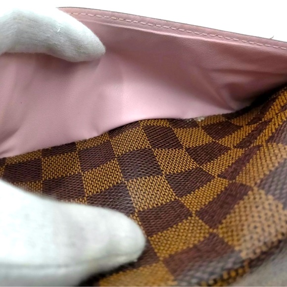 💯 Authentic Louis Vuitton Portefeuille Sarah Damier Brown Long Wallet - Picture 5 of 8